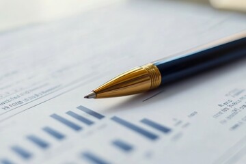 Poster - Economics finance strategy document on solid white background, isolated
