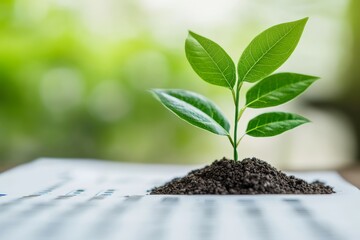 Aufkleber - Economics growth forecast report on solid white background, single object