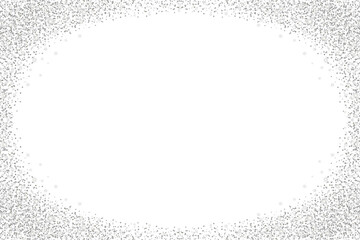 Wall Mural - luxury silver dust magic glitter border frame isolated on transparent background. rectangle glitter 