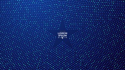 Poster - Blue Royal Awards Abstract Stars Particles Background. Lights Elegant Shine Modern Pattern. Led Lights Glowing Five Pointed Star Frame. Vector Illustration.