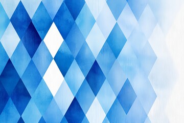 Poster - Blue background with layers of triangle shapes in blue, green, and white colors with texture design element