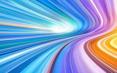 Wall Mural - a rainbow wallpaper 3d rendering with abstract light effects