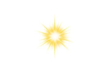 Wall Mural - gold starlight on transparentbackground. light flare, starlight png. flash light effect. lens flare.