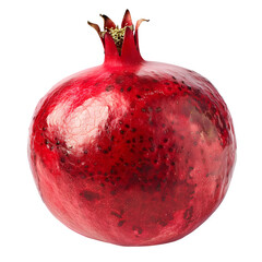 Poster - Clear picture of a colorful pomegranate on a see-through background, great for design work, food projects, and ads