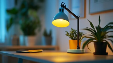 Sticker - Desk Lamp with Indoor Plants