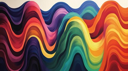 Wall Mural - Abstract Colorful Waves