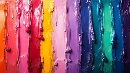 Wall Mural - Vibrant Rainbow Paint Strokes