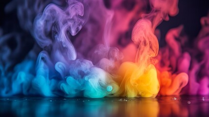 Wall Mural - Colorful Smoke Swirls