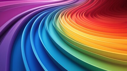 Wall Mural - Abstract Rainbow Waves