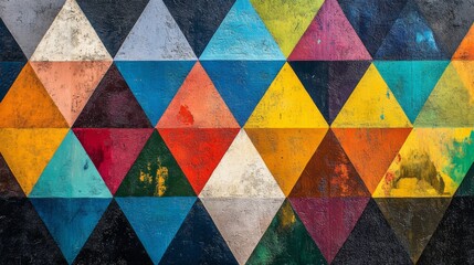 Poster - Geometric Multicolored Abstract Art