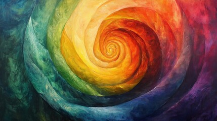 Canvas Print - Colorful Abstract Spiral