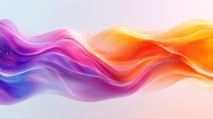 Canvas Print - Colorful Abstract Wave Background