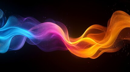 Wall Mural - Colorful Abstract Wave Background