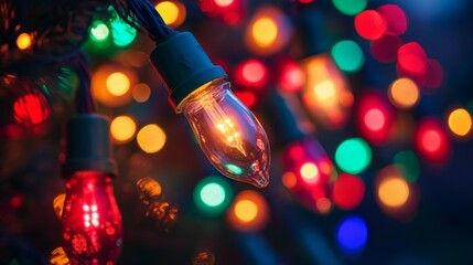 Canvas Print - Festive Christmas Lights Display