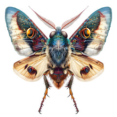 Poster - Beautiful butterfly illustration with detailed wing patterns and bright colors, ideal for artistic projects and digital designs