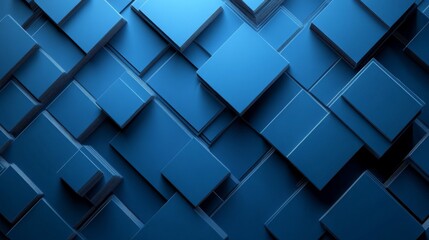 Poster - Blue Geometric Abstract Background