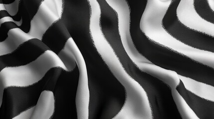 Canvas Print - Zebra Print Fabric Close-Up