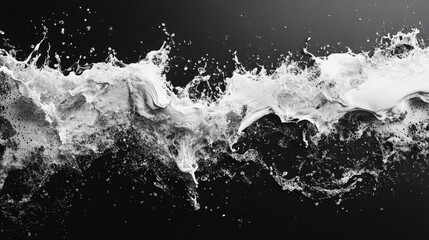 Poster - Abstract Water and Milk Splash