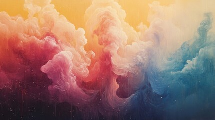 Canvas Print - Colorful Abstract Cloudscape