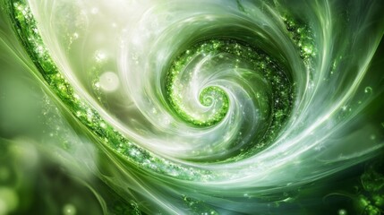 Wall Mural - Abstract Green Swirl Background