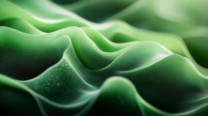 Wall Mural - Abstract Green Waves