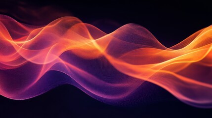 Wall Mural - Abstract Fiery Waves of Light