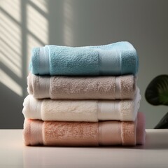 towels stacked on top of each other