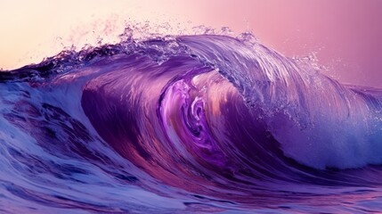 Sticker - Majestic Purple Ocean Wave