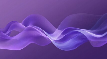 Poster - Abstract Purple Wavy Lines