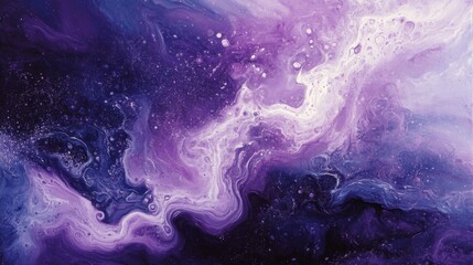 Poster - Abstract Purple and Blue Fluid Art