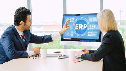 Poster - erp enterprise resource planning software for modish business to plan the marketing strategy