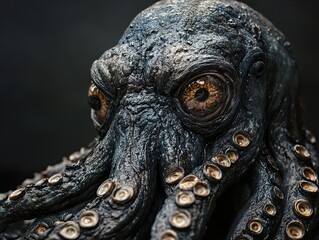 Wall Mural - Close Up of a Realistic Octopus Eye