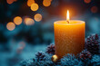 © pinginging - christmas decoration with candle
