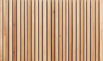  Wall made of wooden panels. Vertical wooden slats for facade cladding. Timber stripes made of beige pine. A modern plank surface for interior and exterior design. 