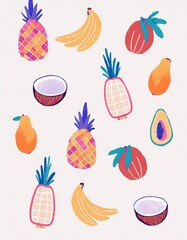 Colorful fruit pattern