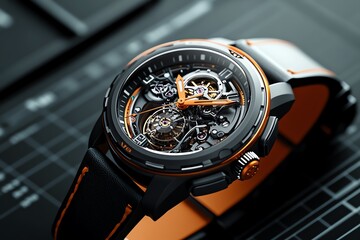 Aufkleber - Interactive 3D model of a wristwatch, where users can view the inner workings, rotate the watch, and adjust the strap size in a realistic digital environment