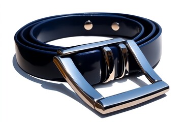 Poster - Minimalist belt buckle icon, with a clean, geometric shape and smooth lines, representing a modern and functional accessory