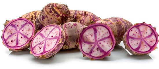 Canvas Print - Fresh Taro Isolated On White Background