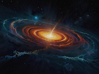 Wall Mural - spiral galaxy in space