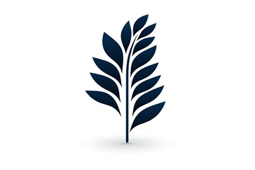 Poster - Minimalist wheat stalk icon, using smooth, bold shapes to represent the growth and harvest of grain in a sleek, modern design
