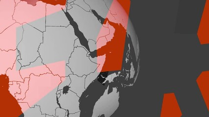 Poster - Futuristic rotating globe on a dynamic high-tech background, ideal for intros.