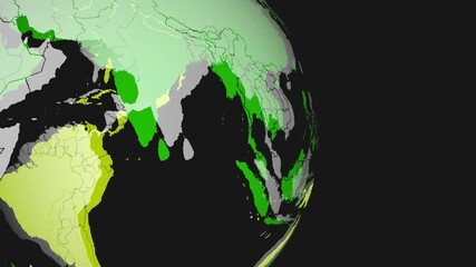 Poster - Dynamic high-tech background with a rotating globe, perfect for animated intros.