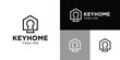 © GoedangVector - Vector design template of combination house with key logo. Real estate, protection, security, rental, hotel. Icon symbol EPS 10.