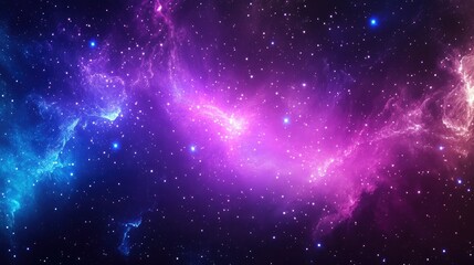 Purple and blue stars in a space background