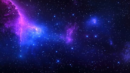 purple and blue stars in a space background