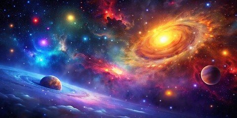 Wall Mural - stunning galaxy background with stars and nebulae for cosmic and space-themed designs and projects