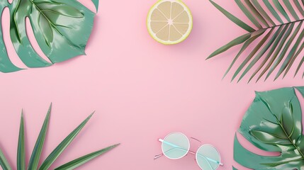 Wall Mural - Summer_minimalist_poster_background