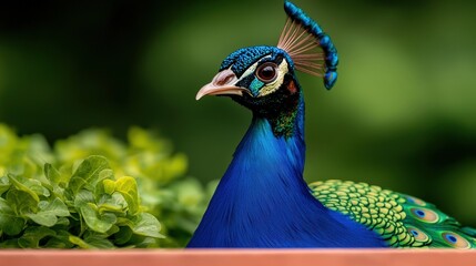 Majestic Peacock Portrait   Blue Feathers  Bird  Nature  Wildlife  Close up