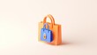 © BerkahStock - A stylized shopping bag with a lock, symbolizing security in online shopping.