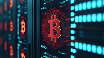 Bitcoin Cryptocurrency Mining Server Data Center